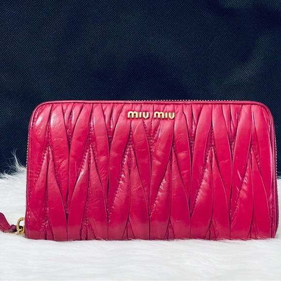 Miu Miu Leather Zip Around Wallet - Picture 14 of 14